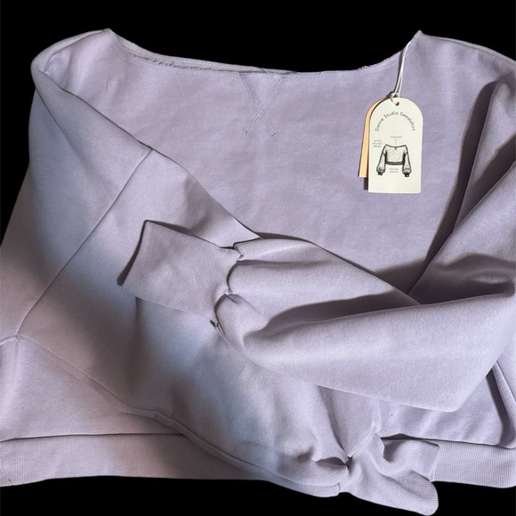 Lavender Off-the-Shoulder Sweater - Picture 1 of 3
